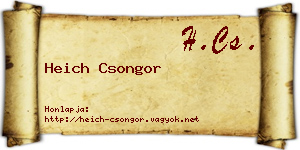 Heich Csongor névjegykártya